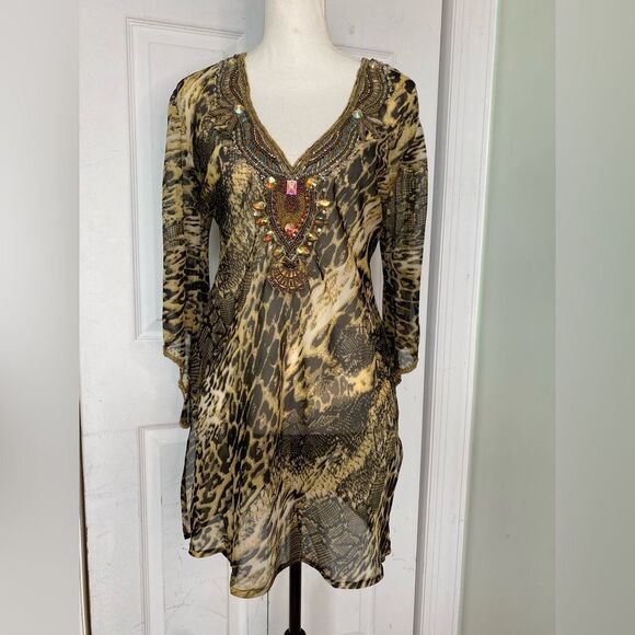 Y2K Solitaire Embellished Dress/ Beach Cover-up